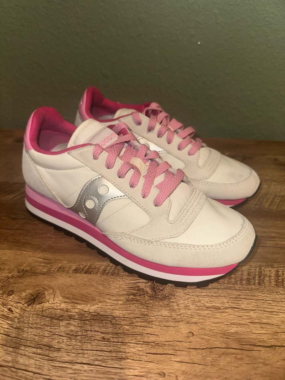 Saucony Wmns Jazz Triple White Pink